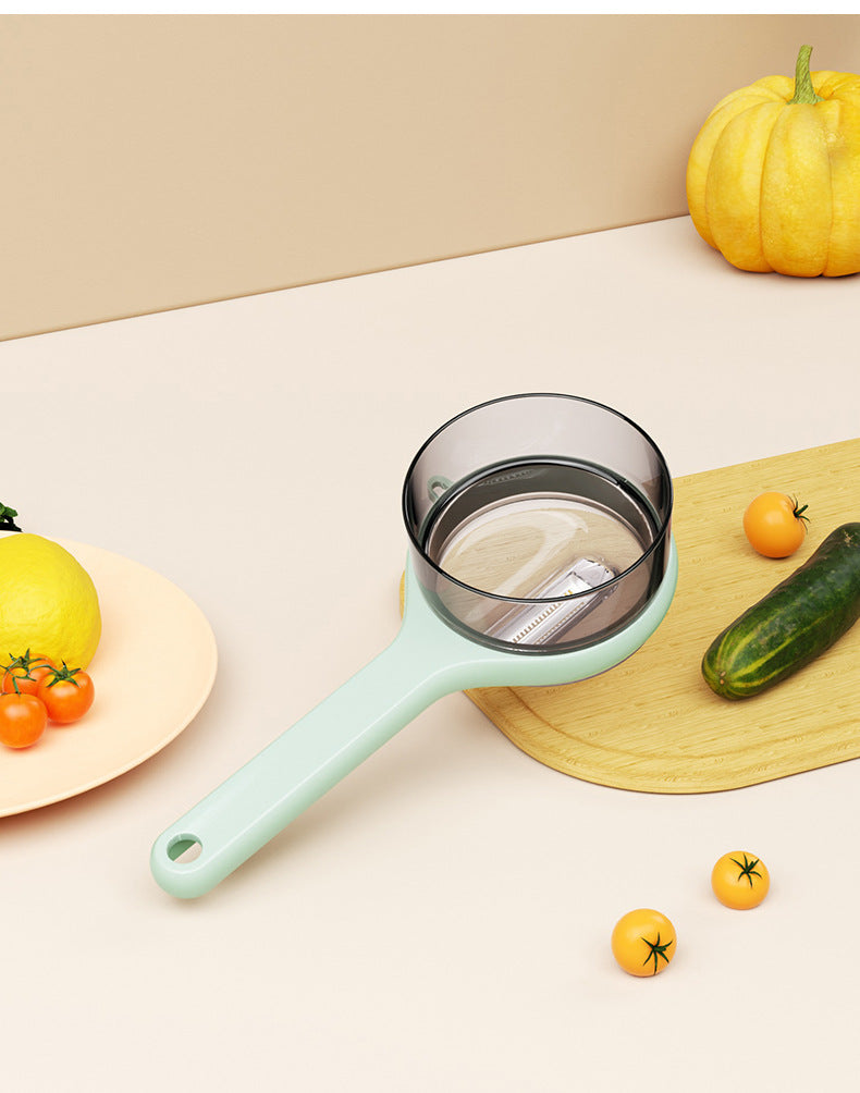 Kitchen Multi-Functional Peeler With Bucket Storage Scratcher Fruit Peeling Knife Storage Peeler Kitchen Gadgets